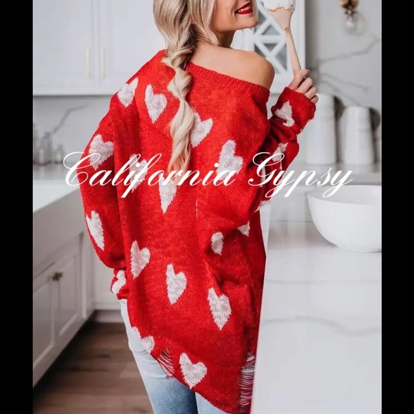 Distressed Heart Knit Sweater❤️ - Picture 8 of 10